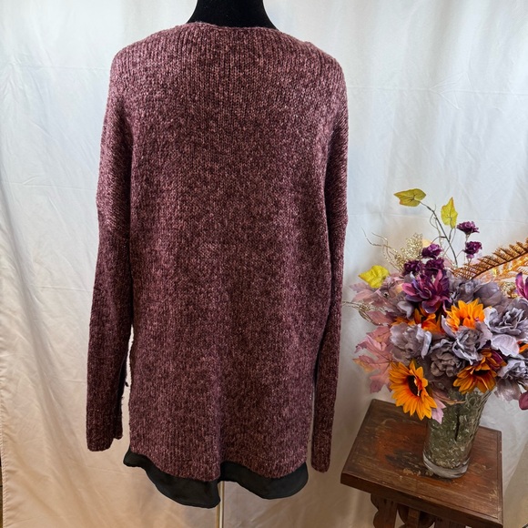 Jessica Simpson Mauve Knit Sweater w Beaded Embellishments Long Sleeve - Picture 4 of 9